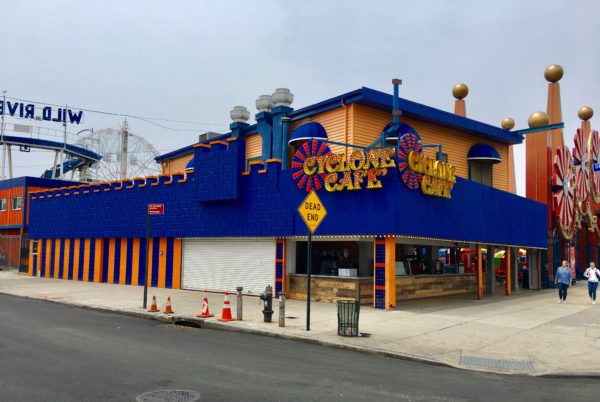 Here is a closer look at the Surf Avenue property where Feltman’s of Coney Island was formerly located. Eagle photo by Lore Croghan