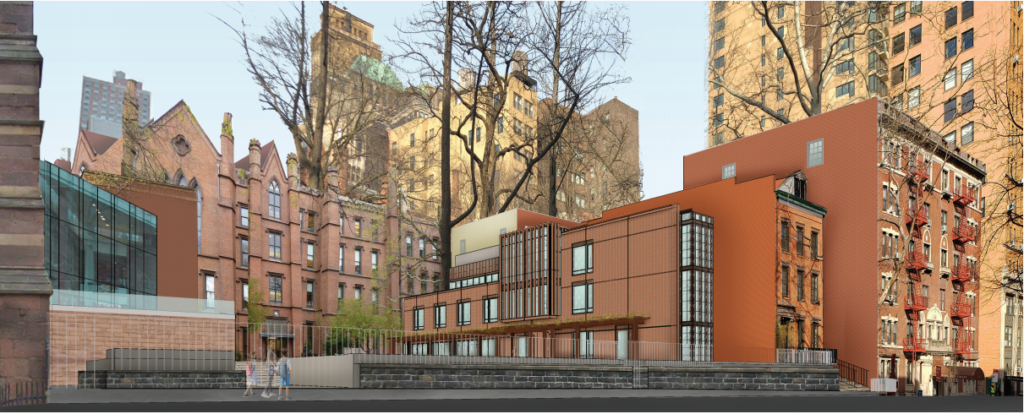 This is Packer Collegiate Institute’s planned addition as seen from Livingston Street. Rendering by PBDW Architects via the Landmarks Preservation Commission