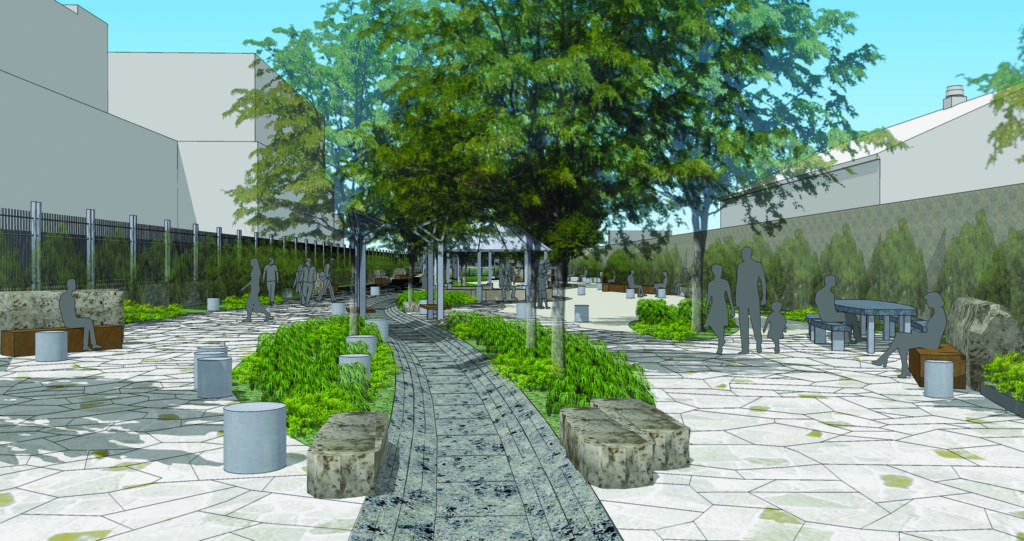 This rendering shows what the new 430-foot-long extension of the nature walk will look like. Courtesy of NYCDEP
