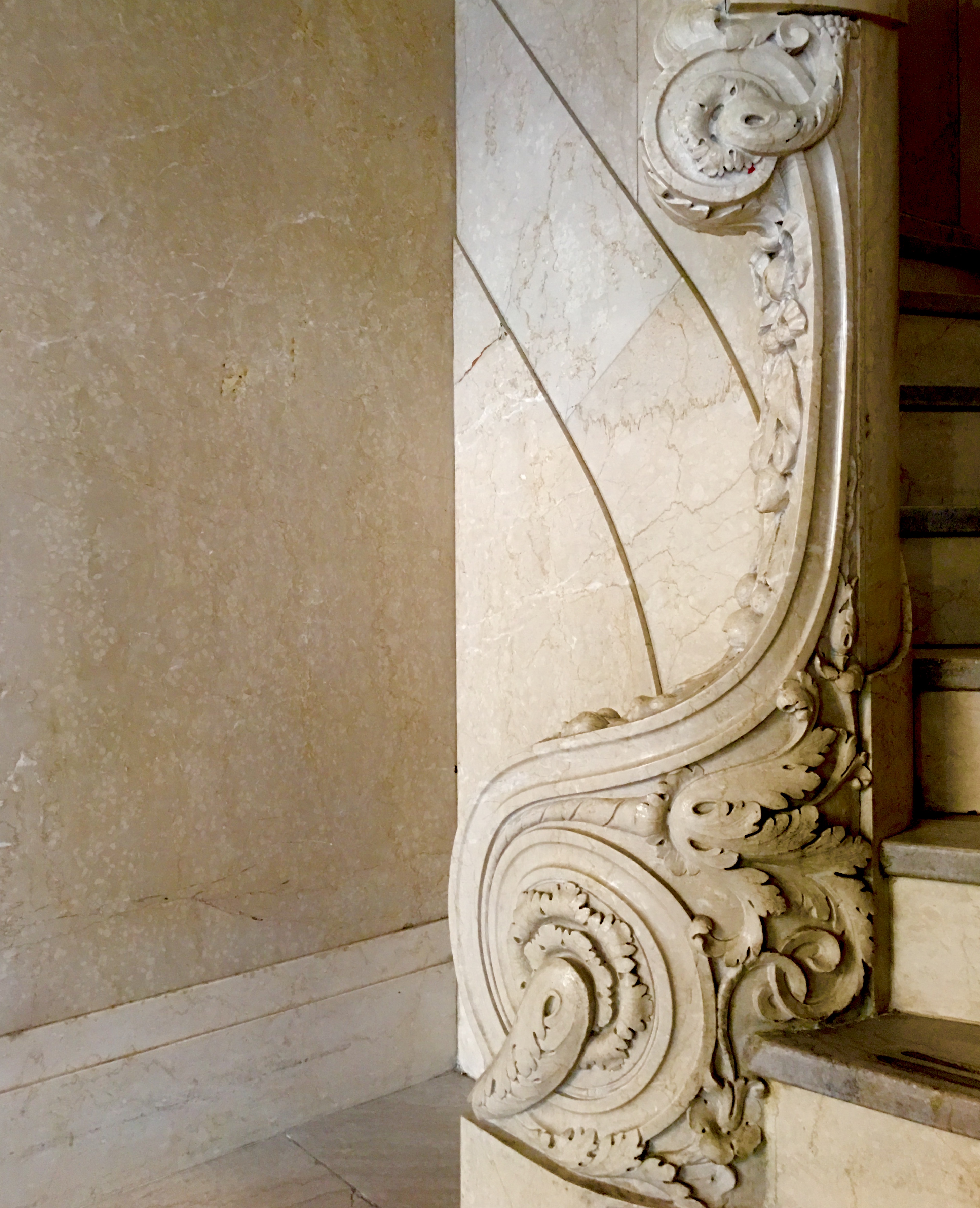 This marvelous marble staircase is inside the Hotel Bossert’s entrance. Eagle photo by Lore Croghan
