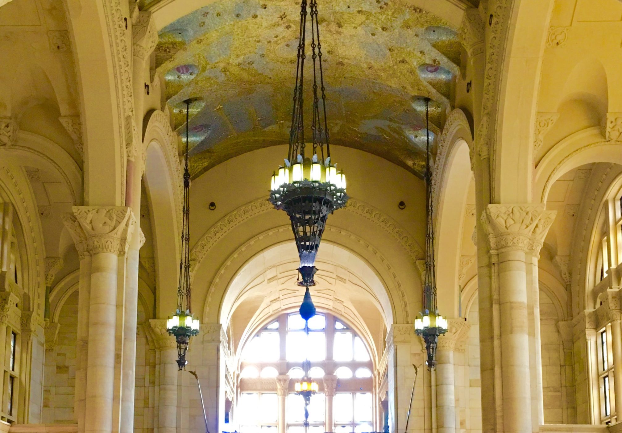A look at some of the details in the famous banking hall. Eagle file photo by Lore Croghan