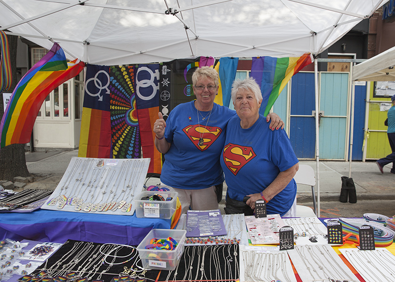 A stand from the Brooklyn Pride 2016 festival. Photo by Sarah Symmonds/Brooklyn Pride