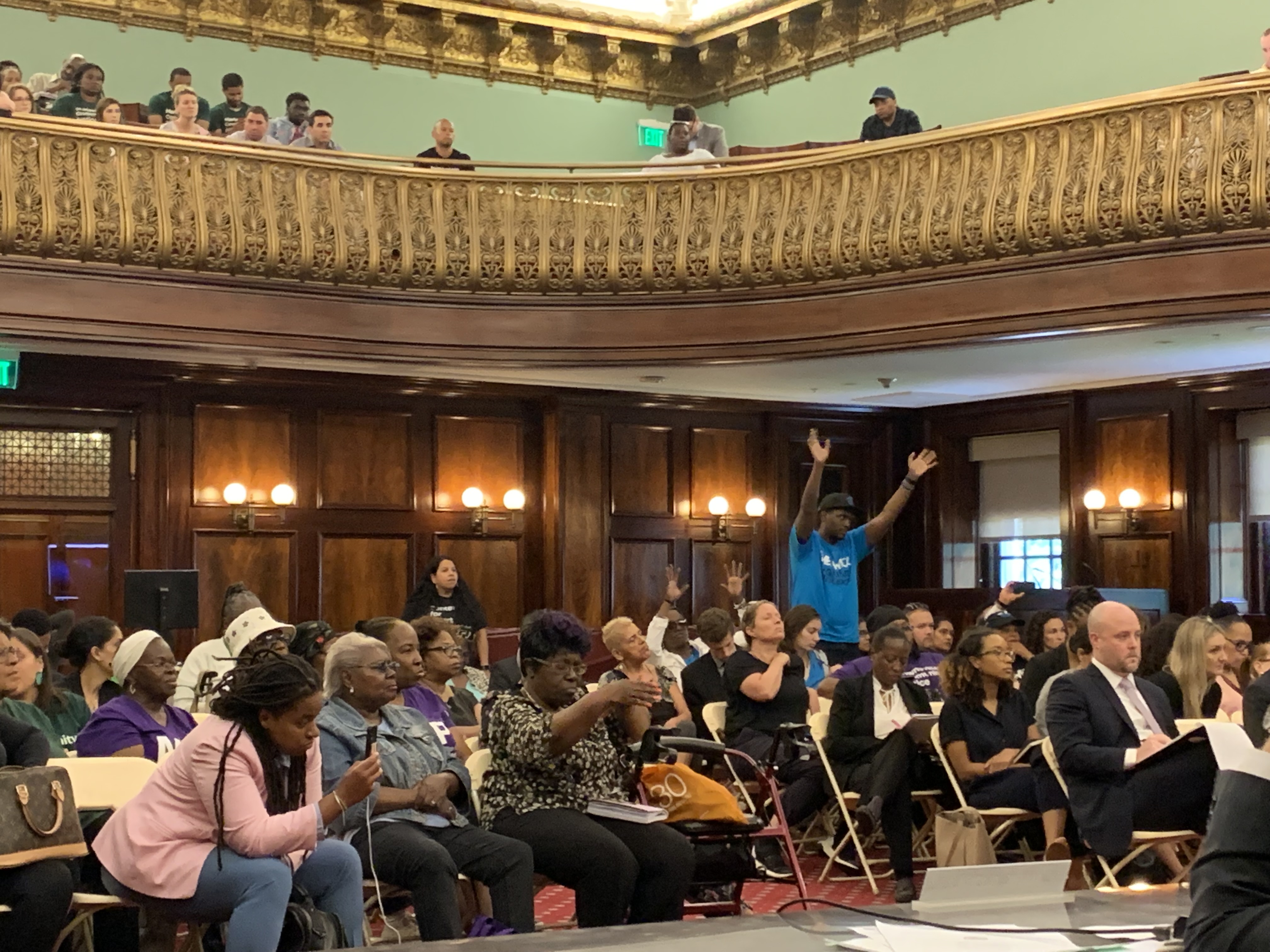 Members of the public attended a hearing on Public Housing and Public Safety at City Hall Thursday. Eagle photo by Noah Goldberg