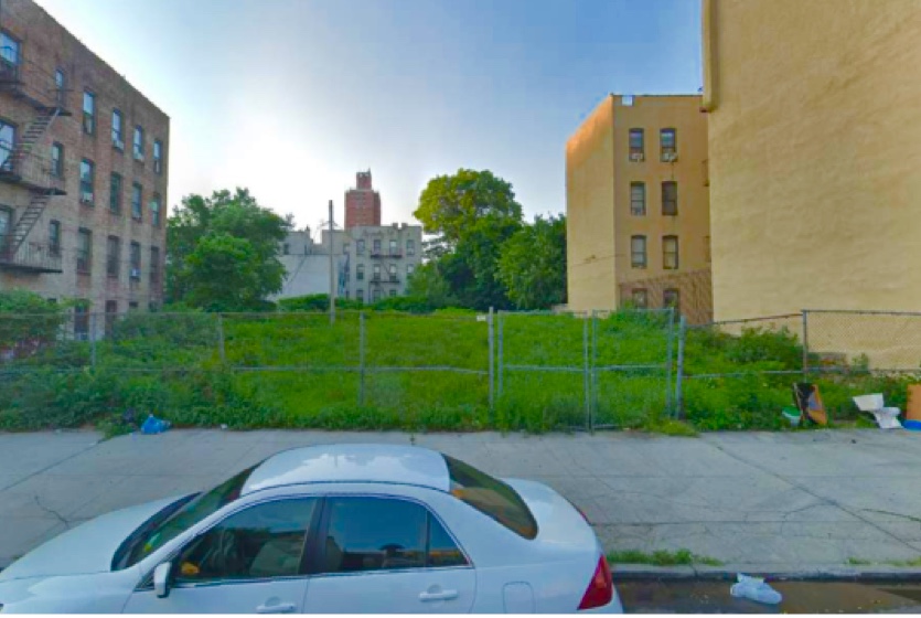 This is the site where Weeksville Place will be constructed. Photo courtesy of Edelman Sultan Knox Wood