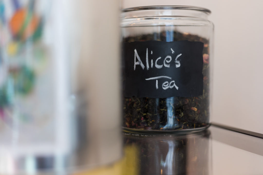 A jar of tea at Alice's new Brooklyn Heights location.