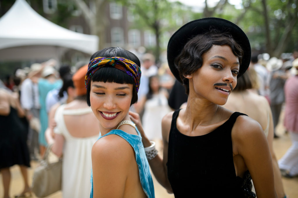 Two attendees of a past festival show off their outfits. Photo courtesy of The Jazz Age Lawn Party.