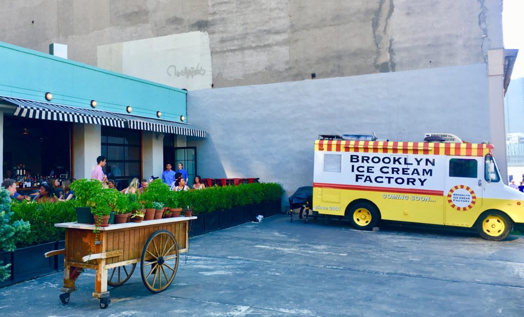 Brooklyn Ice Cream Factory will install a stand where its truck is now parked — just steps away from its former location. Eagle photo by Lore Croghan