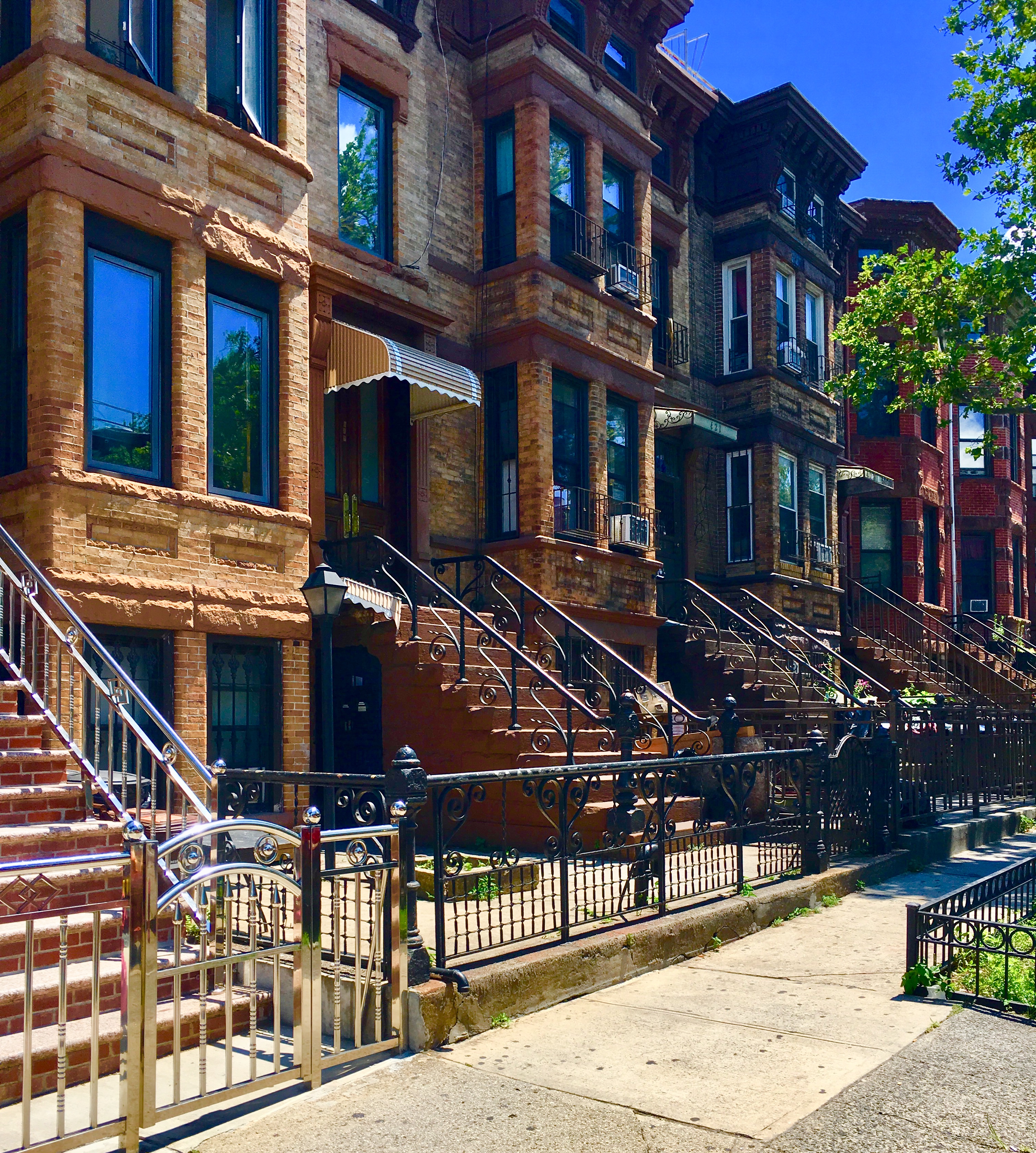 These Sunset Park South Historic District houses on 54th Street are real eye-catchers. Eagle photo by Lore Croghan