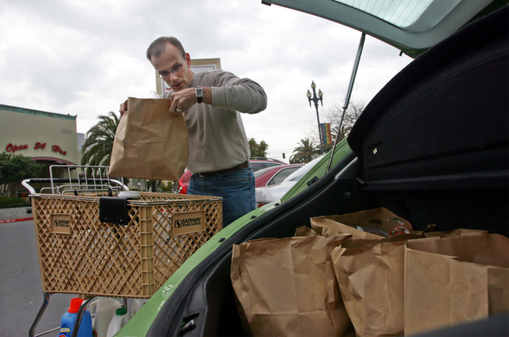 Paper bags pose their own set of environmental burdens. AP Photo/Eric Risberg, File