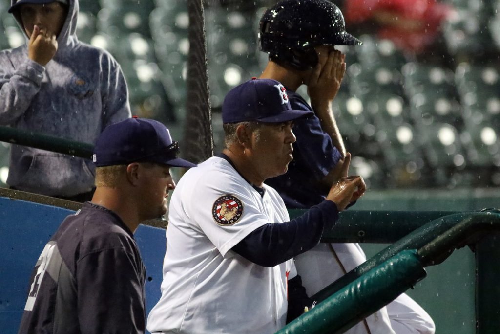 Only the rain prevented manager Edgardo Alfonzo’s Brooklyn Cyclones from extending their three-game winning streak Tuesday night in Hudson Valley. The Cyclones are locked in a tight three-team race for first place in the McNamara Division. Eagle photo by Jeff Melnik