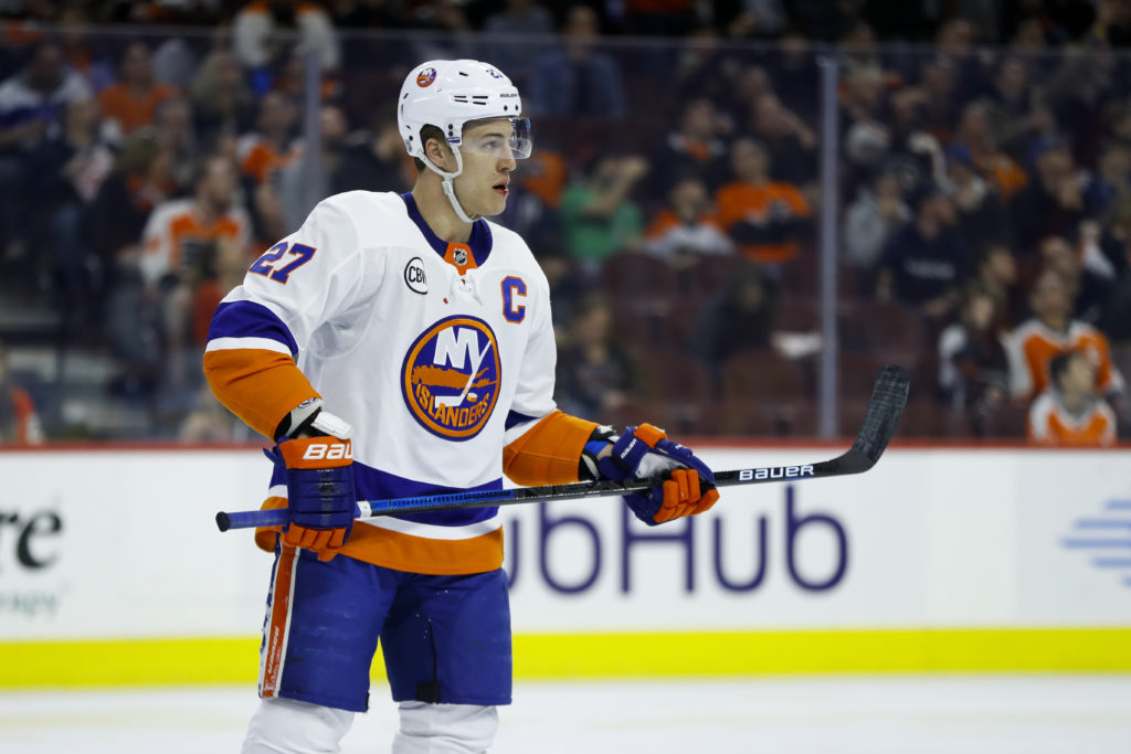 Islanders captain Anders Lee got what he wanted Monday, a seven-year, $49 million contract to remain in Brooklyn and on Long Island for the foreseeable future. (AP Photo/Matt Slocum)