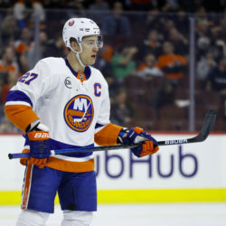 Islanders captain Anders Lee got what he wanted Monday, a seven-year, $49 million contract to remain in Brooklyn and on Long Island for the foreseeable future. (AP Photo/Matt Slocum)