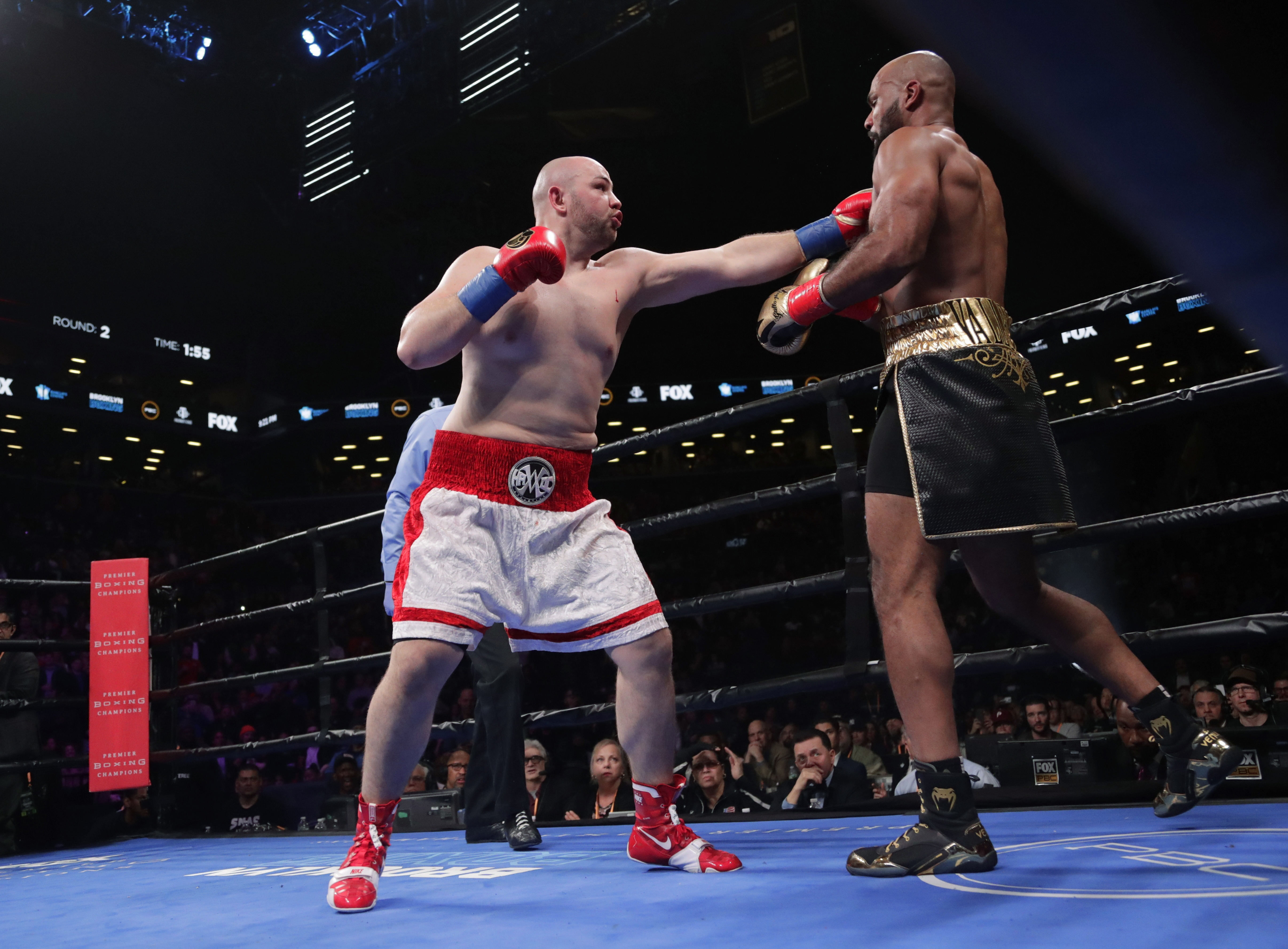 Brooklyn resident Adam Kownacki (left) hopes to win his first-ever main event bout at Barclays Center on Aug. 3, when he takes on perennial title contender Chris Arreola in the headline bout. (AP Photo/Frank Franklin II)