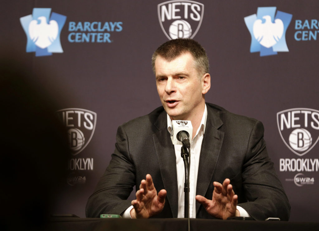 Nets owner Mikhail Prokhorov has traded in some of his showmanship for patience over the past several seasons, helping the franchise grow in ways that some considered impossible when he first assumed command. (AP Photo/Seth Wenig)
