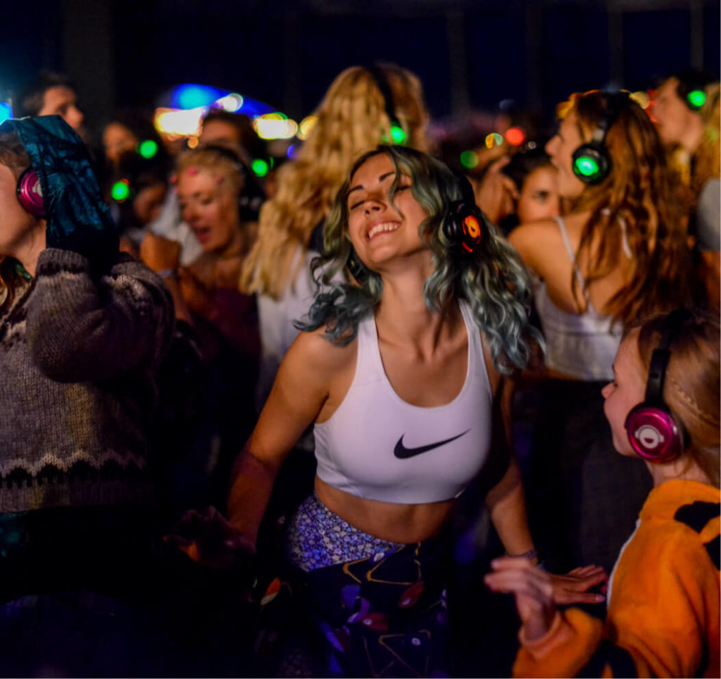 A silent disco at a past iteration of OZY Fest. Photo courtesy of OZY Fest