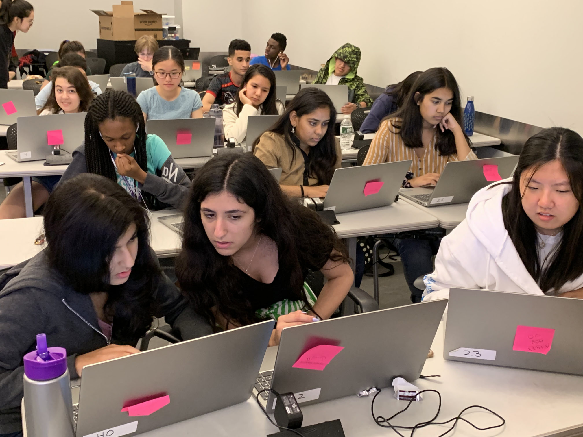 CS4CS, a unique program at NYU Tandon in Brooklyn, gives nontraditional students a three-week immersion experience in cybersecurity. Eagle photo by Mary Frost