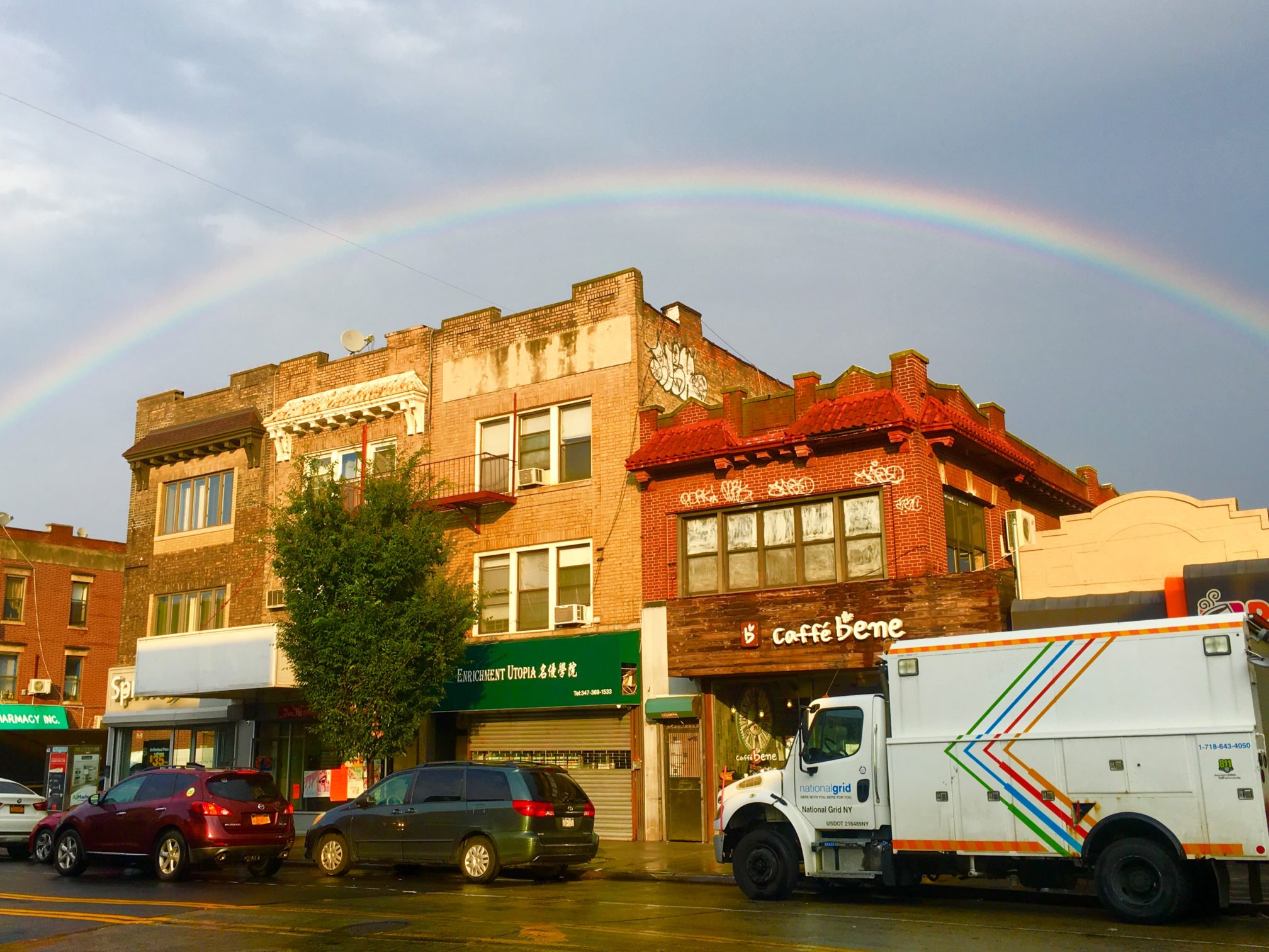 I went shopping on 18th Avenue the other day. The first thing I saw was a rainbow. Eagle photo by Lore Croghan