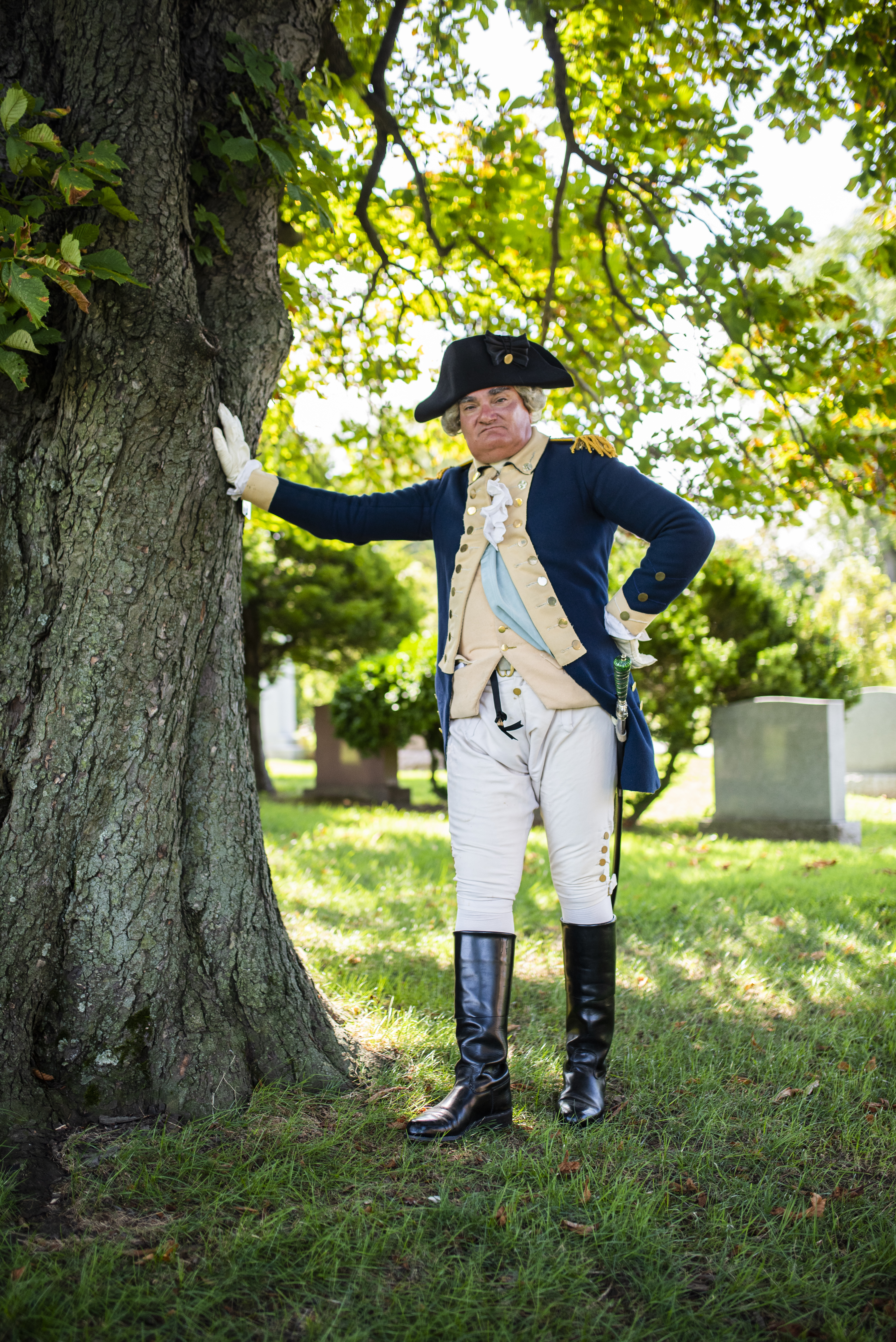 Michael Grillo as Gen. George Washington. Eagle photo by Mark Davis