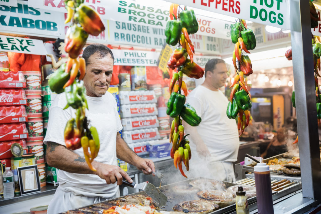 The annual Feast of Santa Rosalia, known also as the 18th Avenue Feast, offers a wide array of street food to munch on. Eagle photos by Paul Frangipane