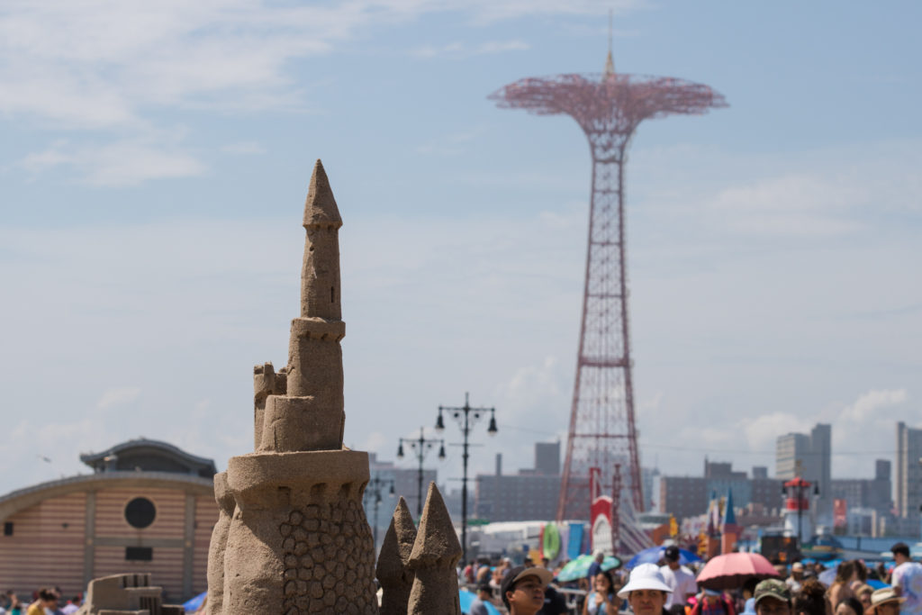 The sand grew vertical at Coney Island. Eagle photo by Paul Frangipane