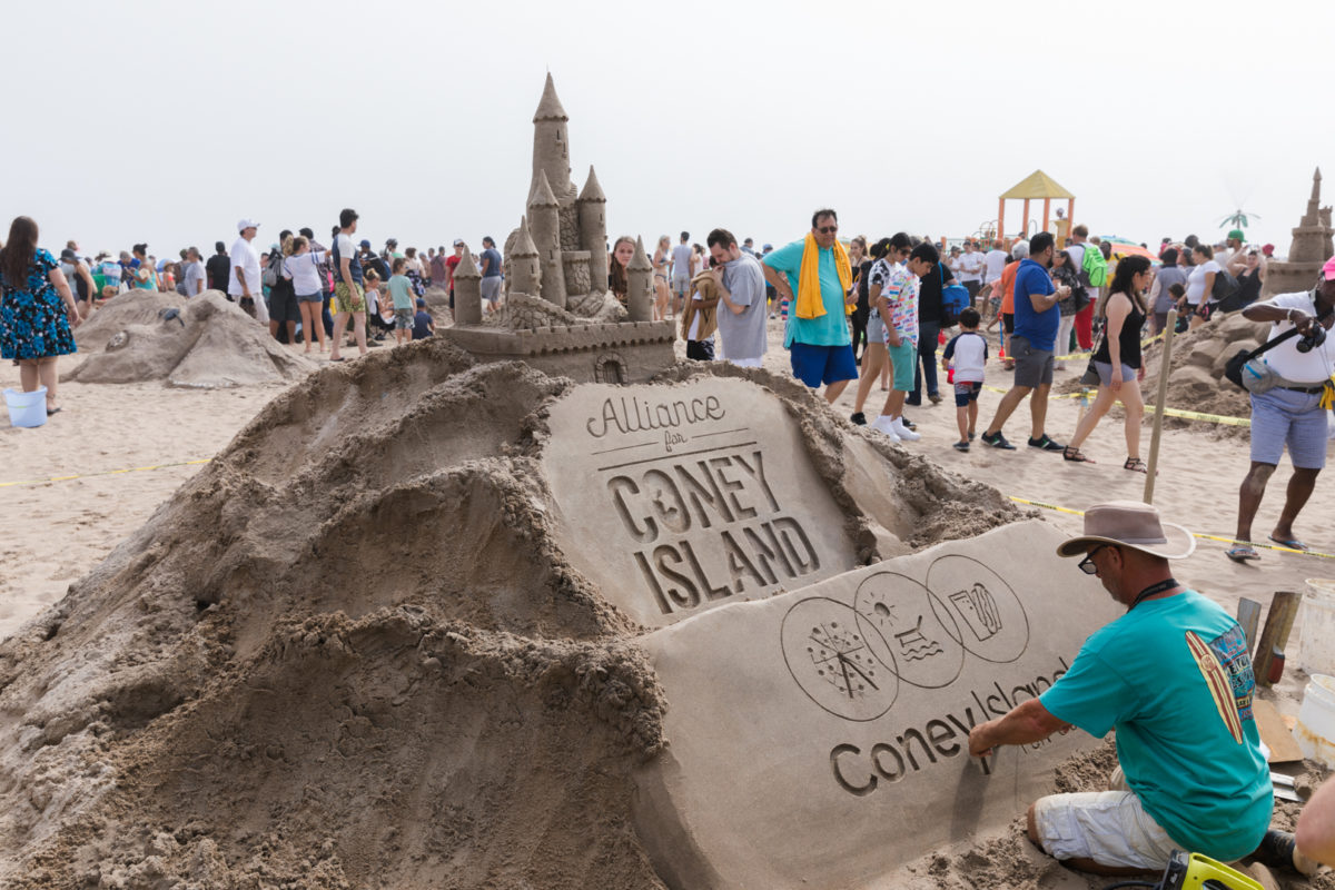 The event also featured professional artists were who commissioned to create works of sand art as an attraction. Eagle photo by Paul Frangipane