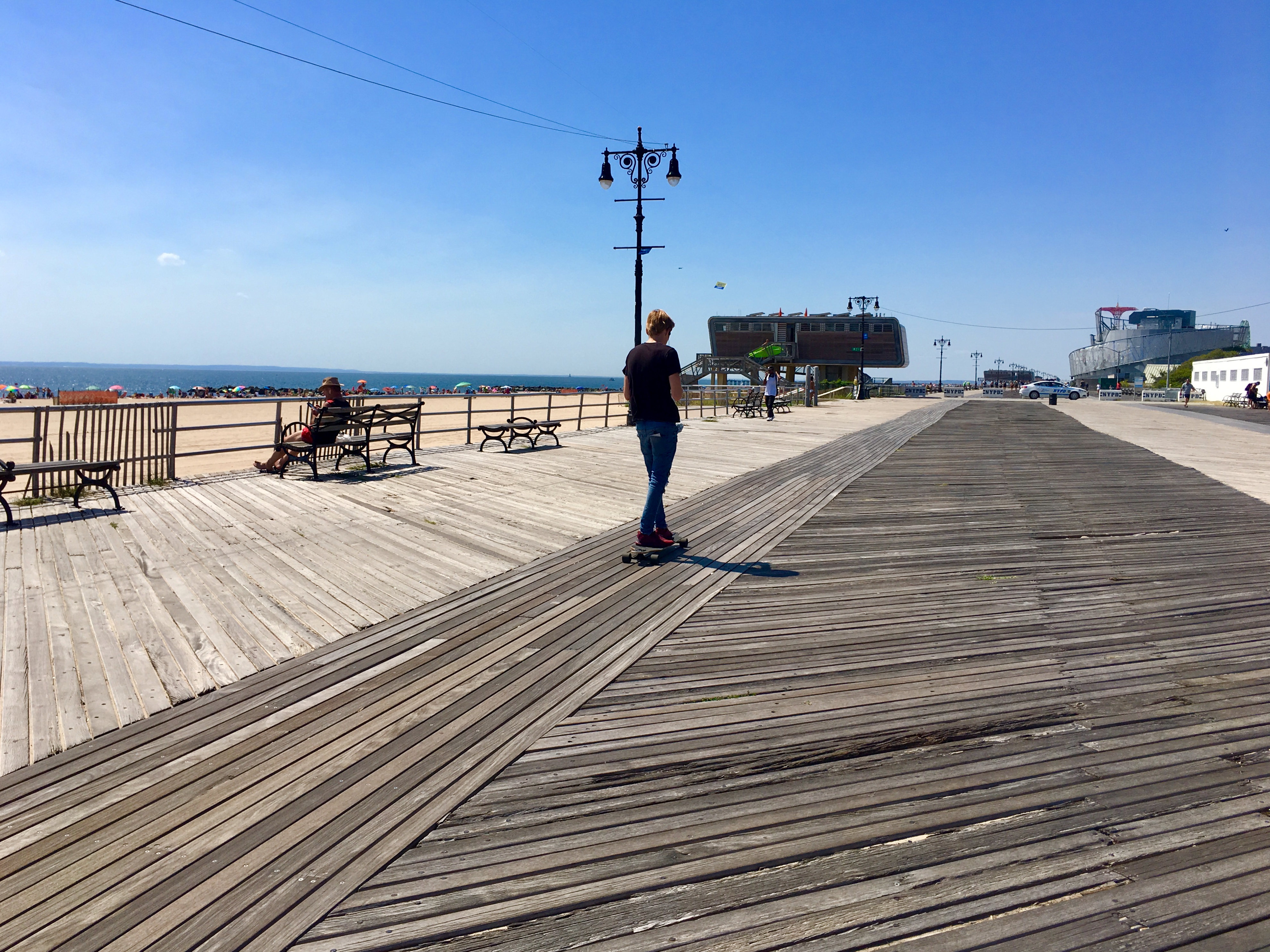 There are broken planks and exposed nails on many other sections of the Boardwalk besides the plywood-covered part. Eagle photo by Lore Croghan
