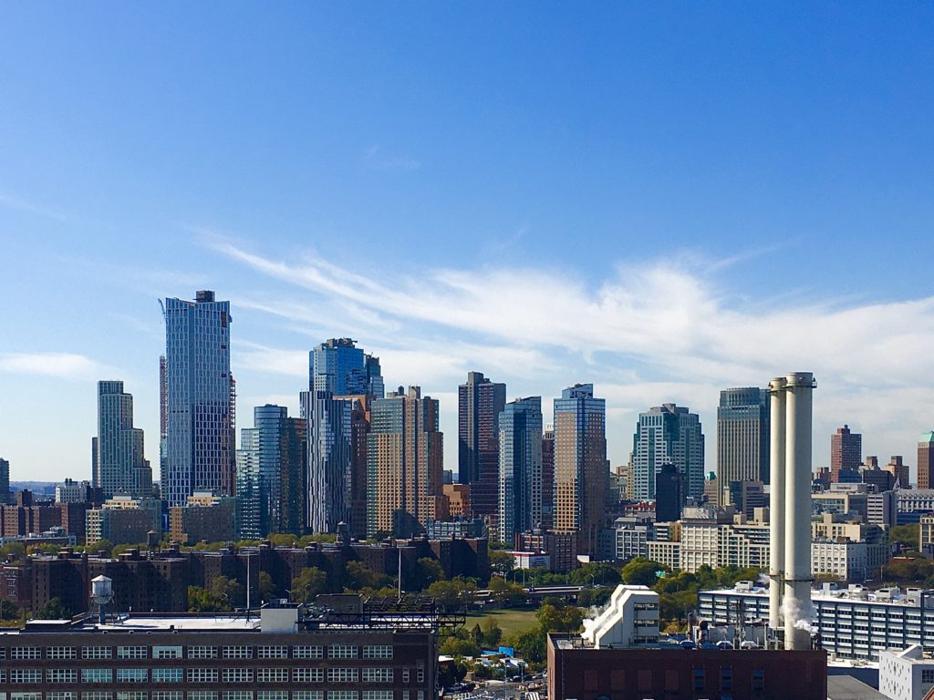 From the top of Dock 72, you can see Downtown Brooklyn’s tall towers. Eagle photo by Lore Croghan
