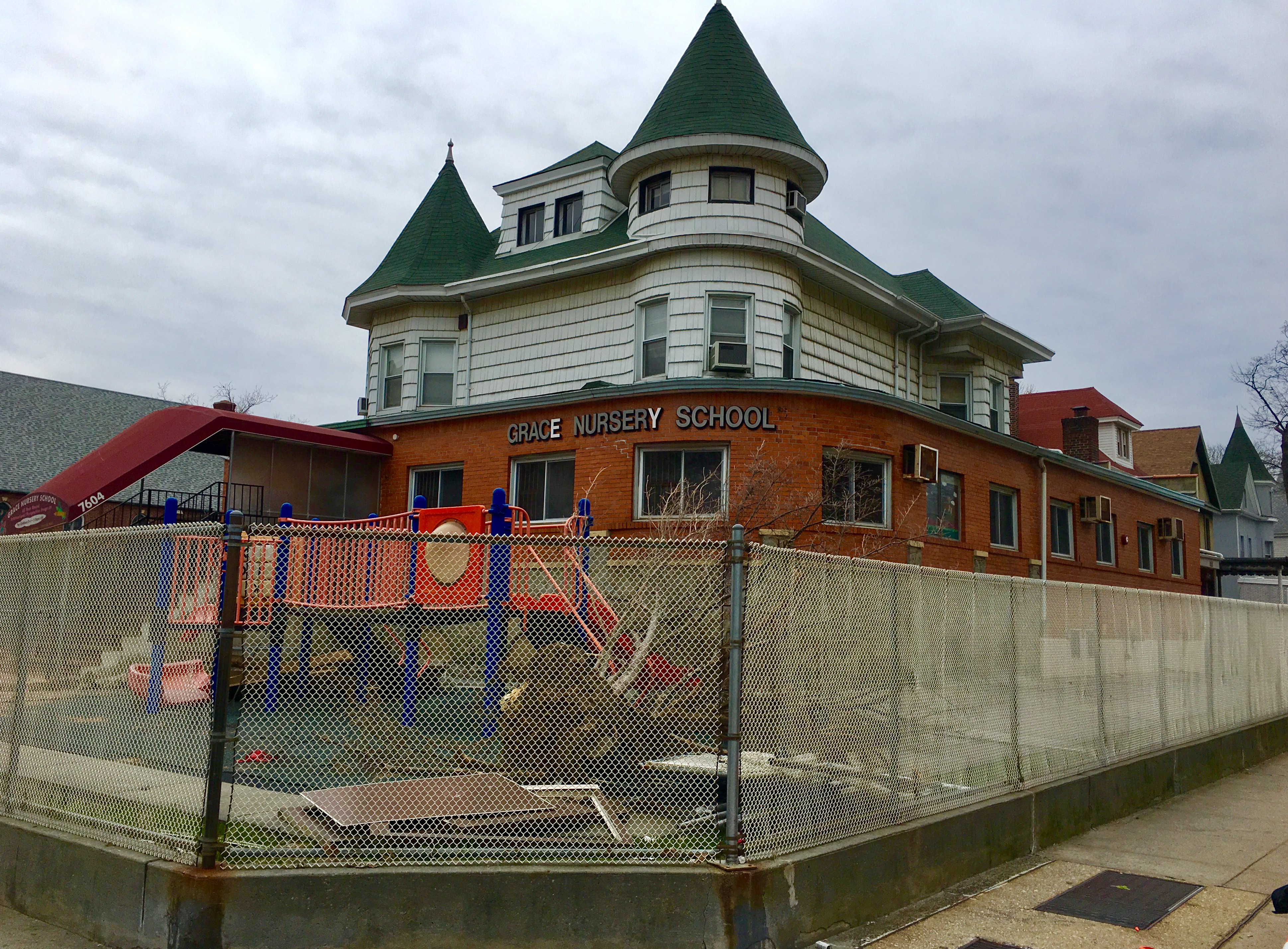 This is Bay Ridge’s former Masonic Club, which was demolished. Photo: Lore Croghan/Brooklyn Eagle