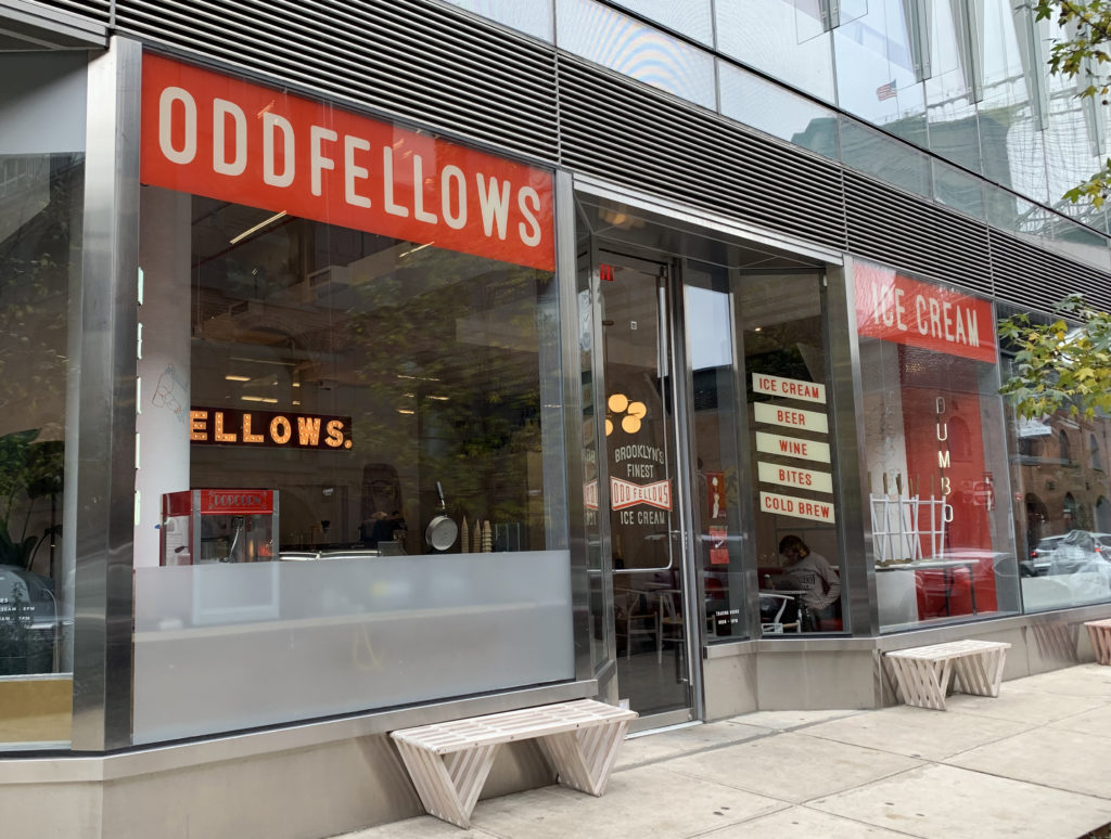 OddFellows Ice Cream Co. will be bringing its iced delights to Pier 5 in Brooklyn Bridge Park. Shown above is their Water Street shop in DUMBO. Photo: Mary Frost / Brooklyn Eagle