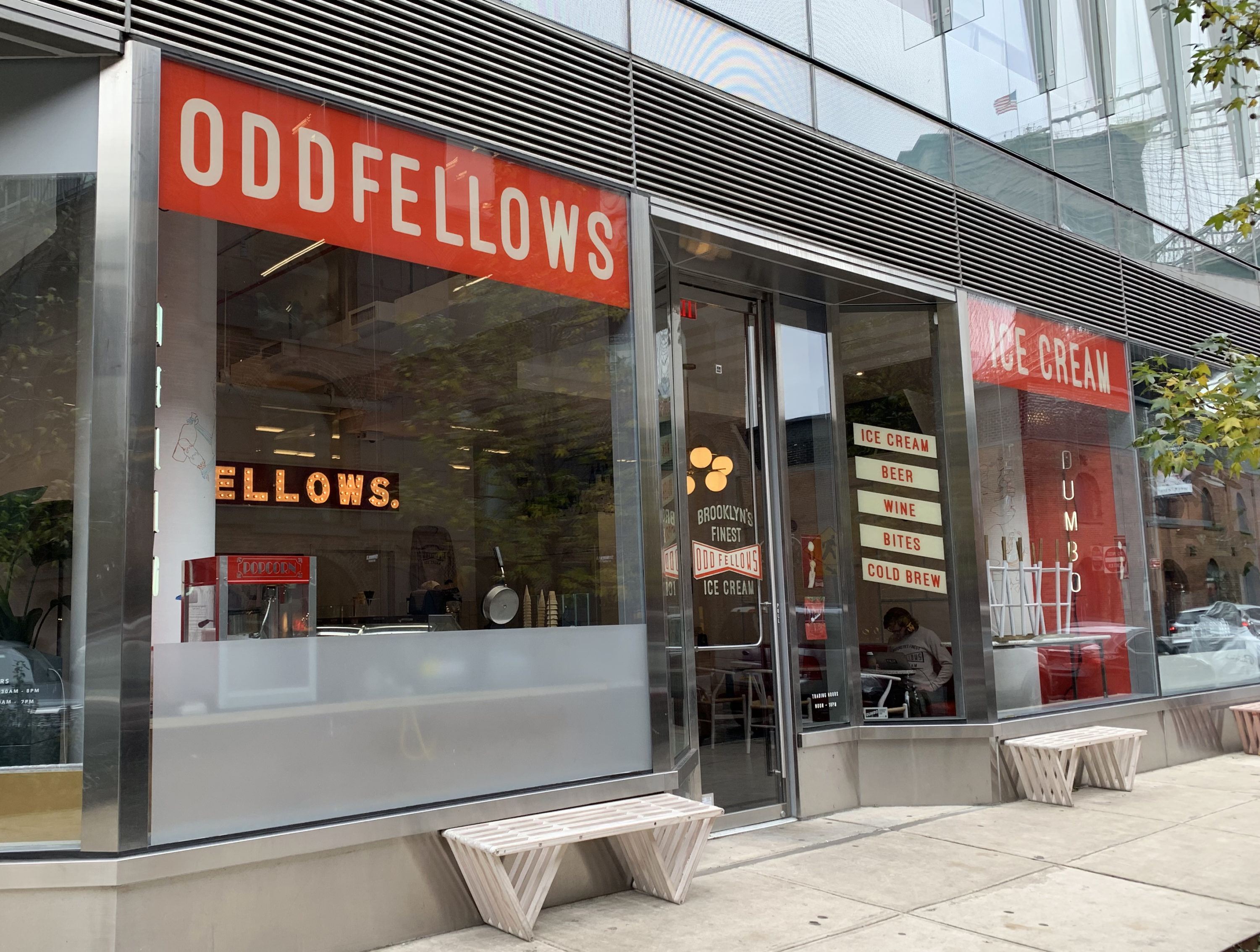 OddFellows Ice Cream Co. will be bringing its iced delights to Pier 5 in Brooklyn Bridge Park. Shown above is their Water Street shop in DUMBO. Photo: Mary Frost / Brooklyn Eagle