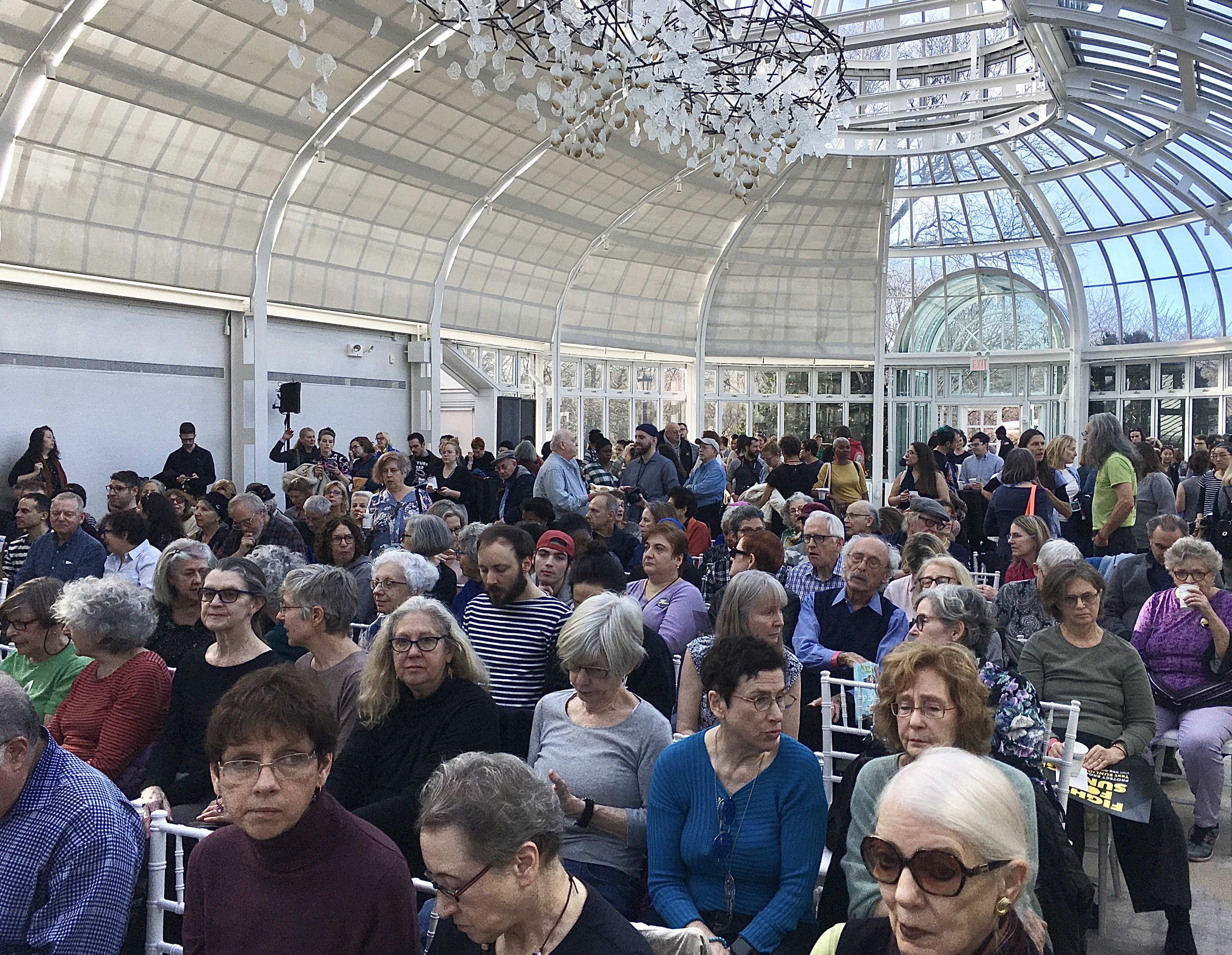 About 300 people attended Brooklyn Botanic Garden’s Fight For Sunlight 2020 Kickoff. Photo: Lore Croghan/Brooklyn Eagle