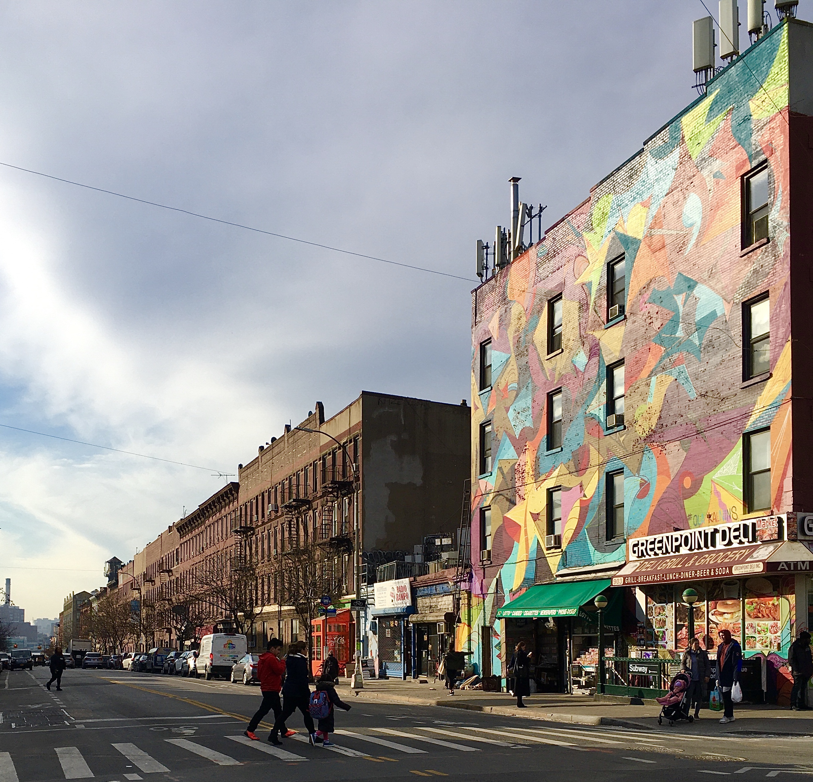  Most of this Greenpoint Avenue block is landmarked. The corner building, whose address is 903 Manhattan Ave., is not. Photo: Lore Croghan/Brooklyn Eagle