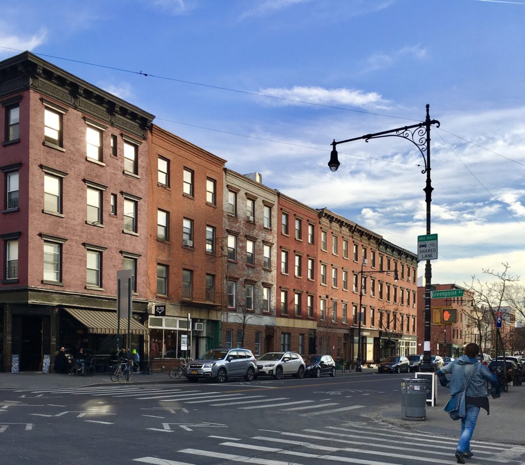 Welcome to landmarked Greenpoint, which is full of 19th-century rowhouses and churches. Photo: Lore Croghan/Brooklyn Eagle