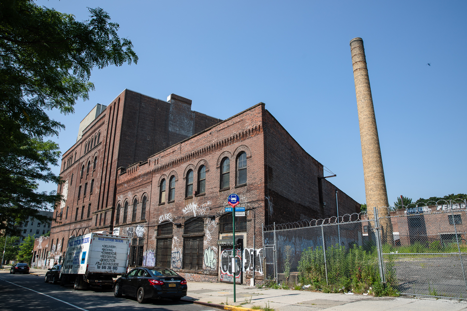 This is the Spice Factory, where developers plan to construct a pair of tall towers. Photo: Paul Frangipane/Brooklyn Eagle