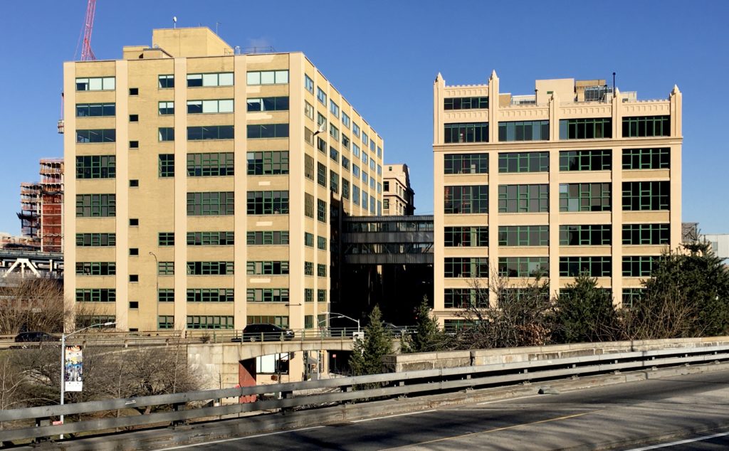 This office and retail complex is called DUMBO Heights. Photo: Lore Croghan/Brooklyn Eagle
