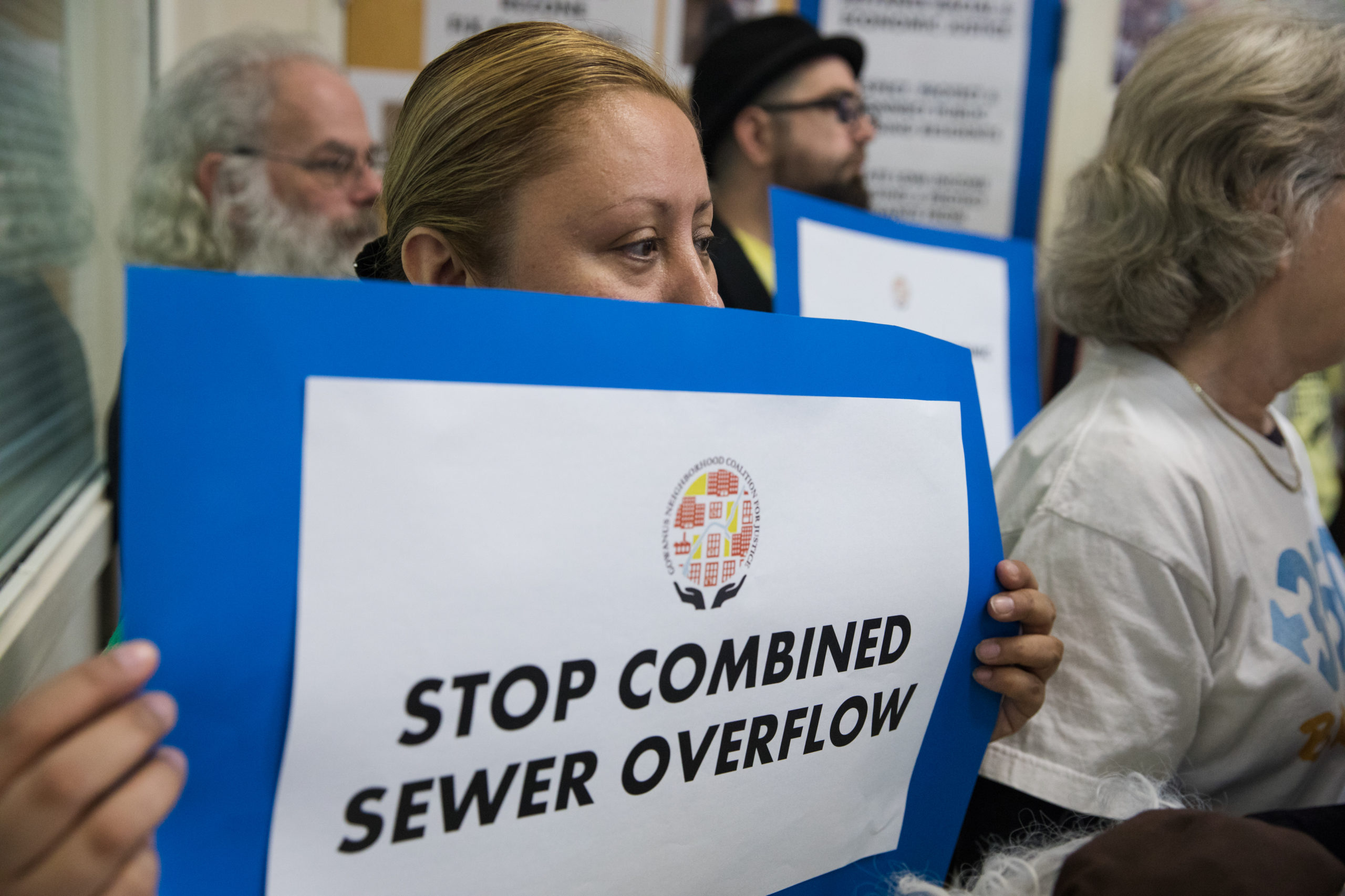 Of the GNCJ's top demands for the potential Gowanus rezoning was a net zero combined sewer overflow. The neighborhood has long struggled from contamination from the city's aging sewage system. Photo: Paul Frangipane/Brooklyn Eagle
