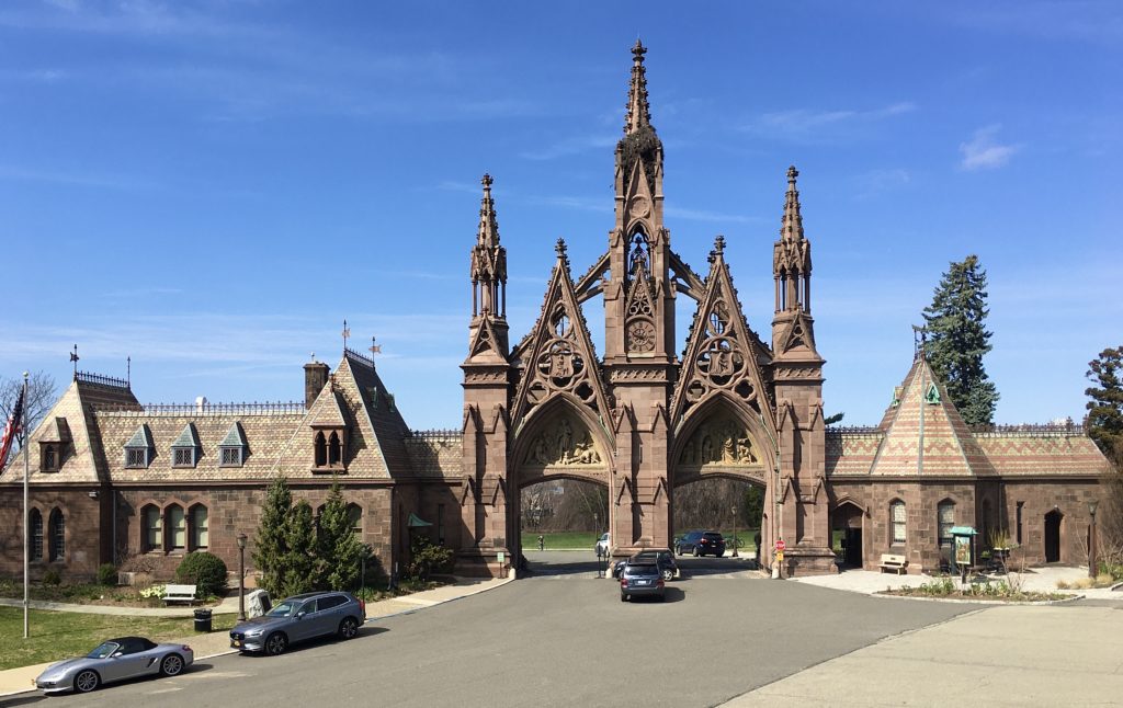 See eye-catching homes on the perimeter of Green-Wood Cemetery
