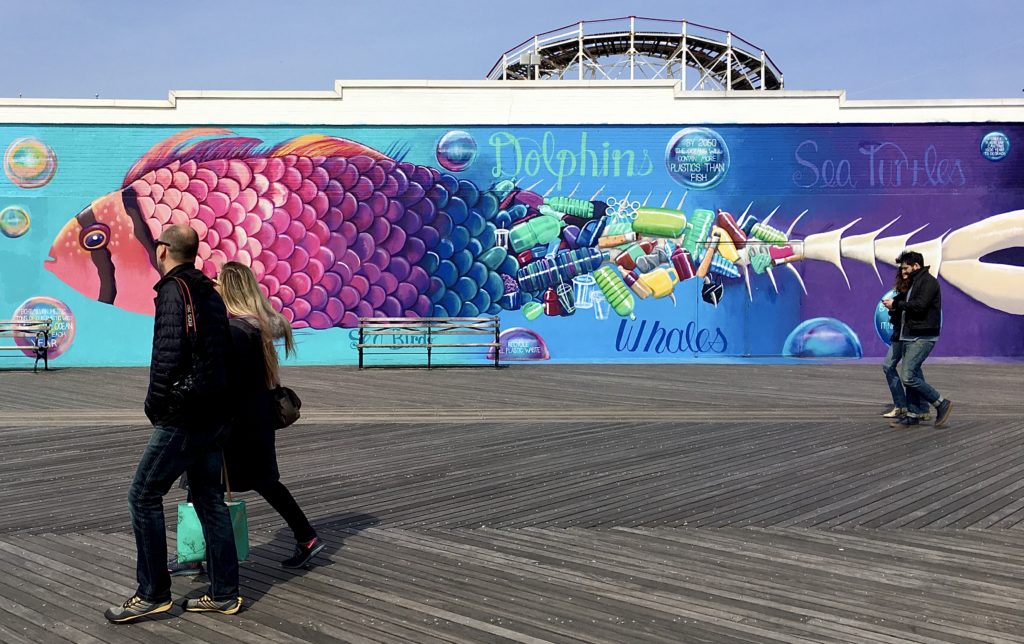 Brooklyn artist Danielle Mastrion painted this mural. Photo: Lore Croghan/Brooklyn Eagle