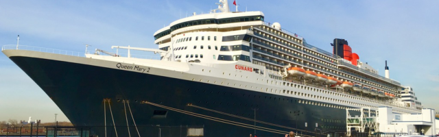 The Brooklyn Cruise Terminal has been chosen as the site for a temporary coronavirus field hospital by Gov. Andrew Cuomo. Shown: The Queen Mary 2 docked at the Cruise Terminal. File photo: Lore Croghan/Brooklyn Eagle