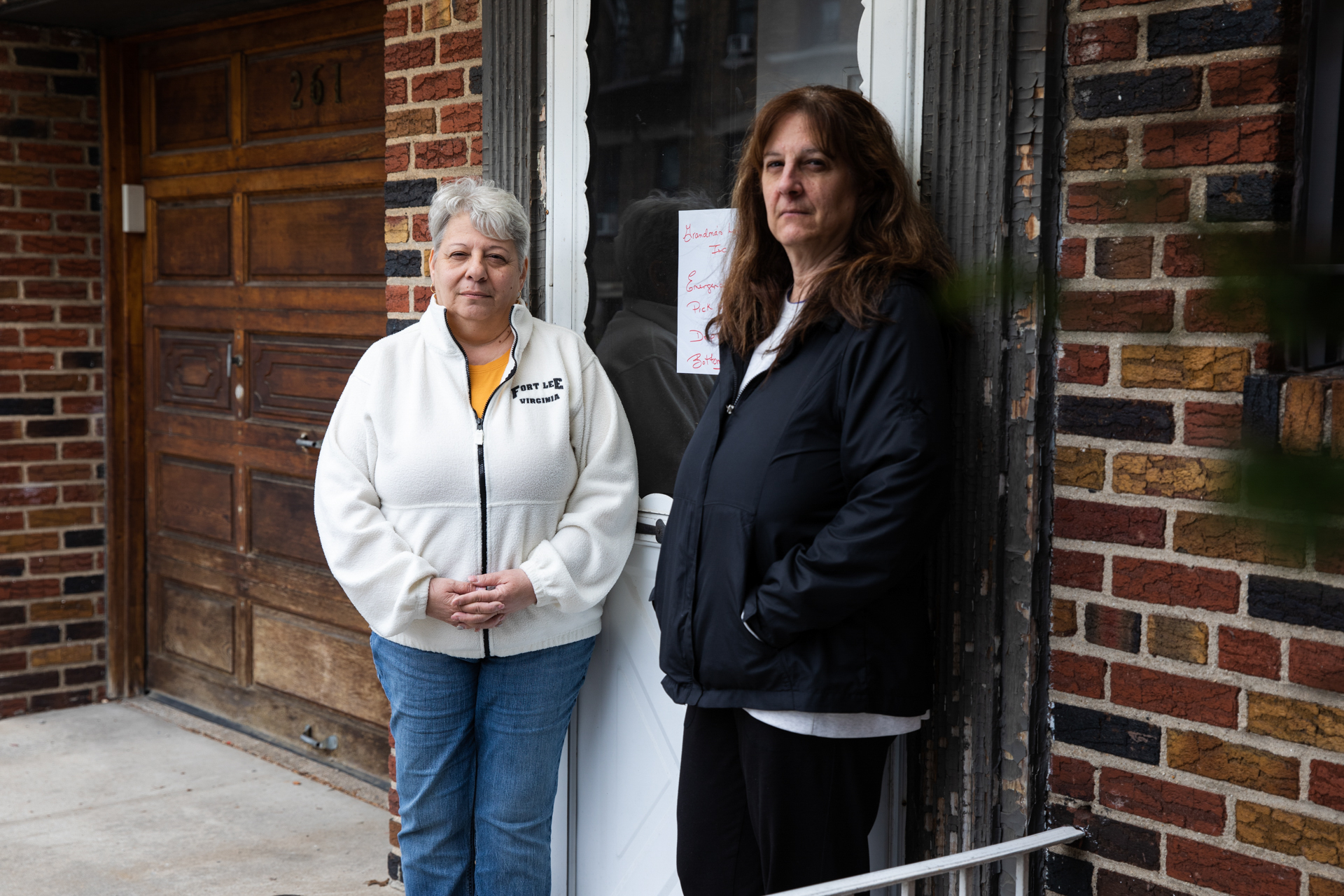 Theresa Monforte-Caraballo, left, and Lisa Lynch of Grandma’s Love are partnering with Bay Ridge Cares to bring care packages to people in southern Brooklyn who can’t leave their homes and can’t afford groceries. Photo: Paul Frangipane/Brooklyn Eagle