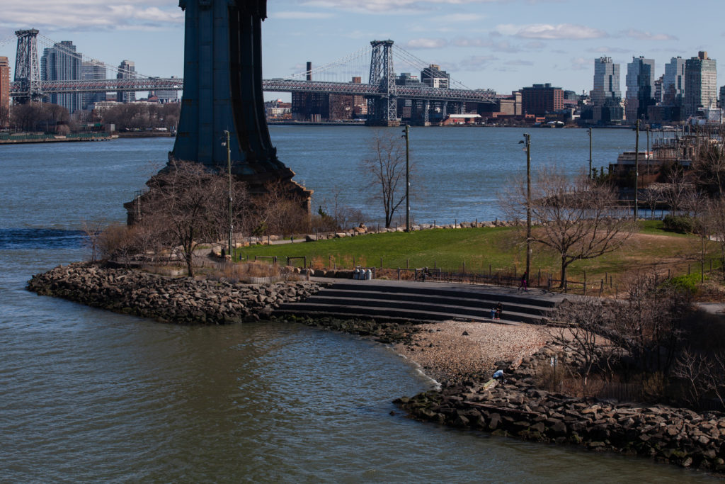 Brooklyn Bridge Park under the Manhattan Bridge.