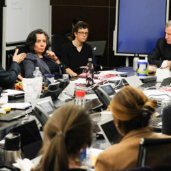 Mayor Bill de Blasio is meeting on a daily basis with health and emergency management officials as the novel coronavirus crisis unfolds in New York City. Center: Dr. Oxiris Barbot, commissioner of the New York City Health Department. Photo: Office of the Mayor via Twitter