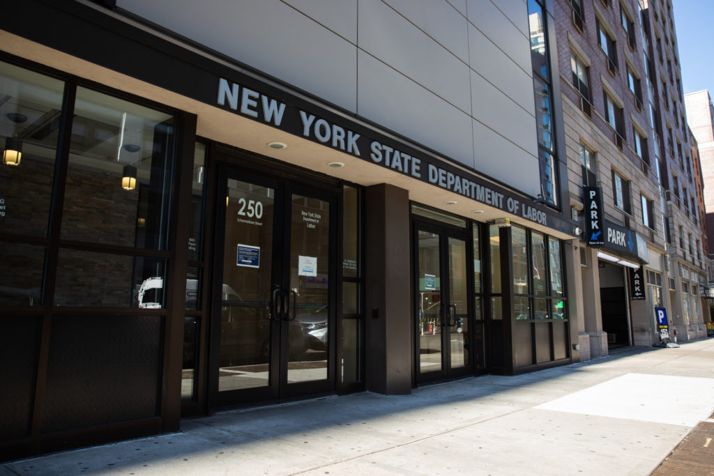 Unemployment Insurance Services offices at 250 Schermerhorn St. in Downtown Brooklyn. Photo: Paul Frangipane/Brooklyn Eagle