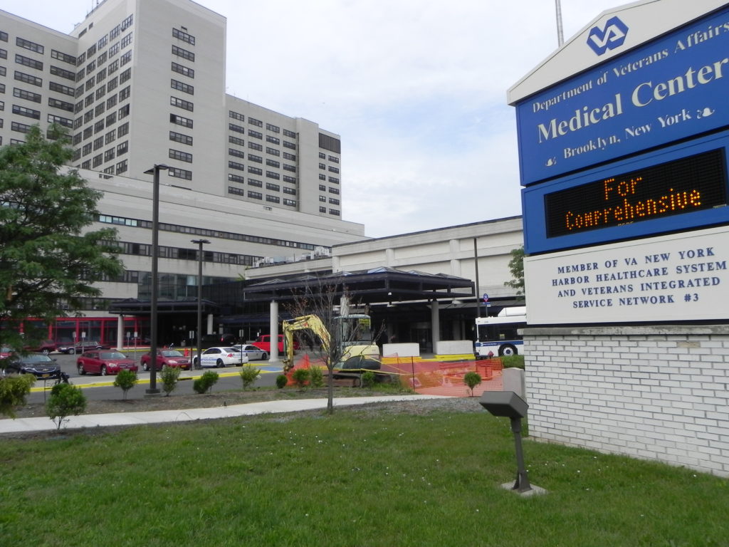 Veterans hospitals, like the one in Bay Ridge, should be able to accept civilian patients during the coronavirus pandemic, U.S. Rep. Max Rose said. Photo: Paula Katinas/Brooklyn Eagle