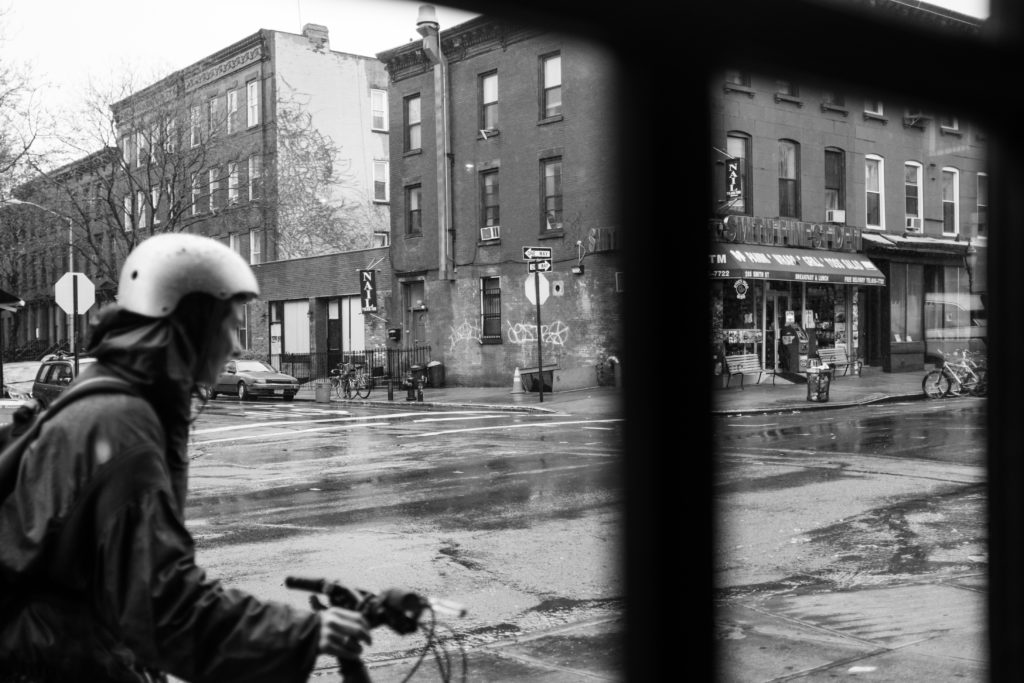 Carroll Gardens on a rain day. Brooklyn Eagle photo by Bill Kotsatos