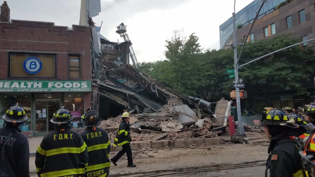 Three-story building collapses in Carroll Gardens