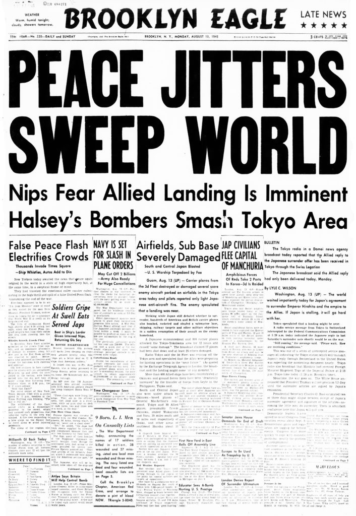 August 13 On This Day In 1945 Peace Jitters Sweep World