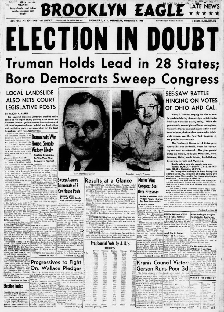 November 3: ON THIS DAY in 1948, Election in doubt