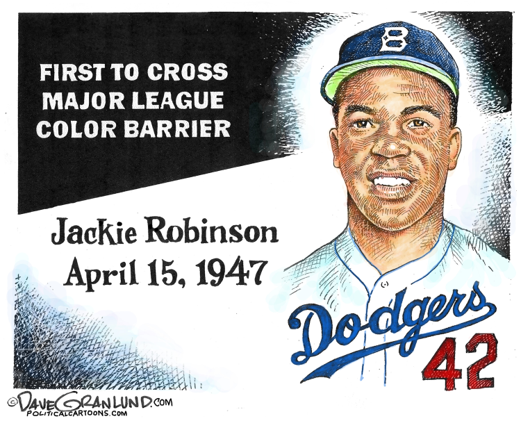 Jackie Robinson broke baseball's color barrier April 15, 1947