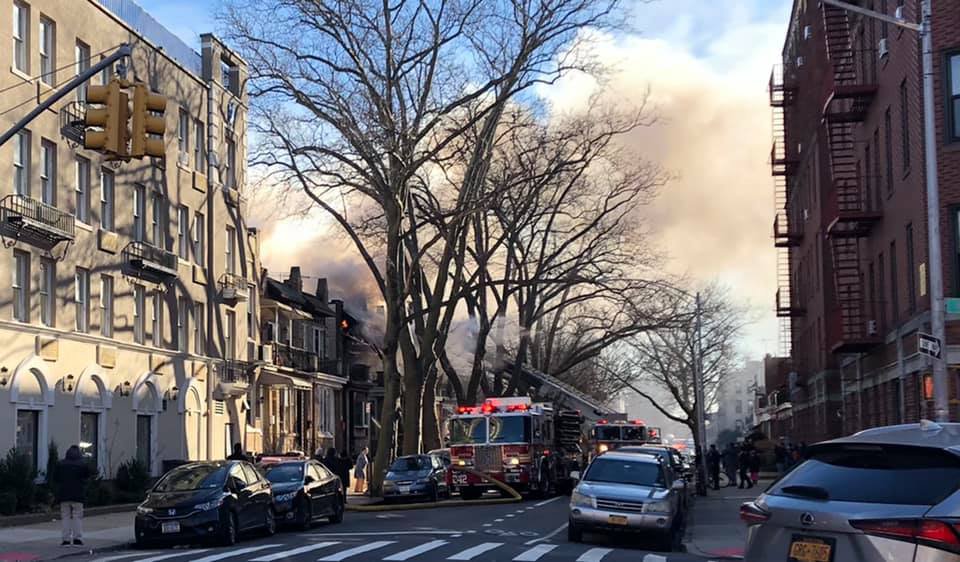 Three injured in fire on 84th Street